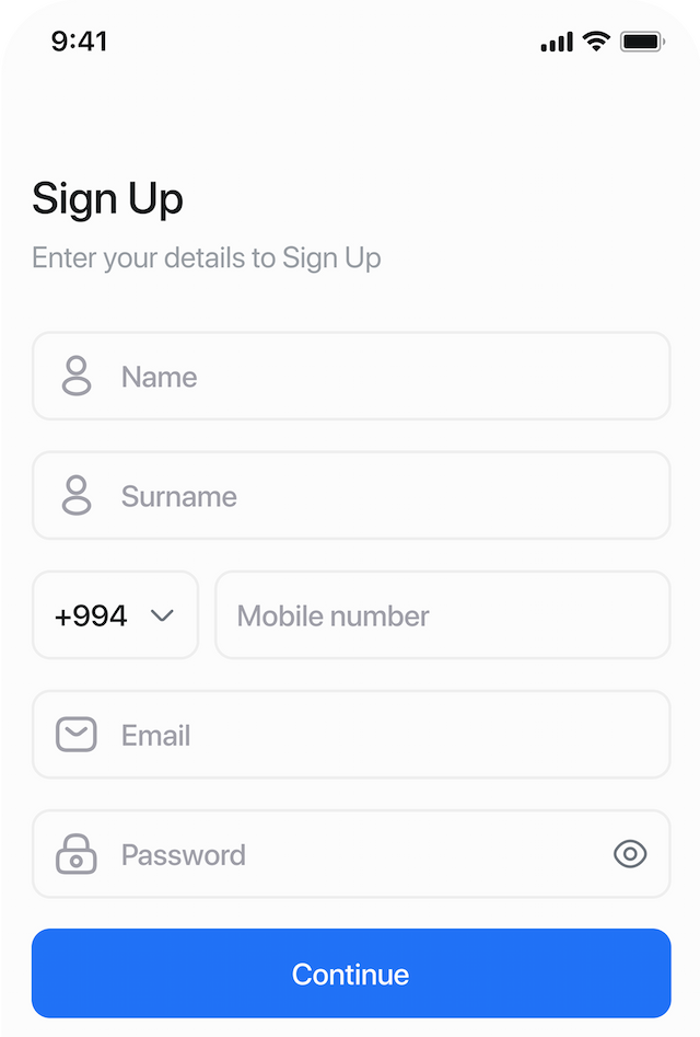 Sign Up