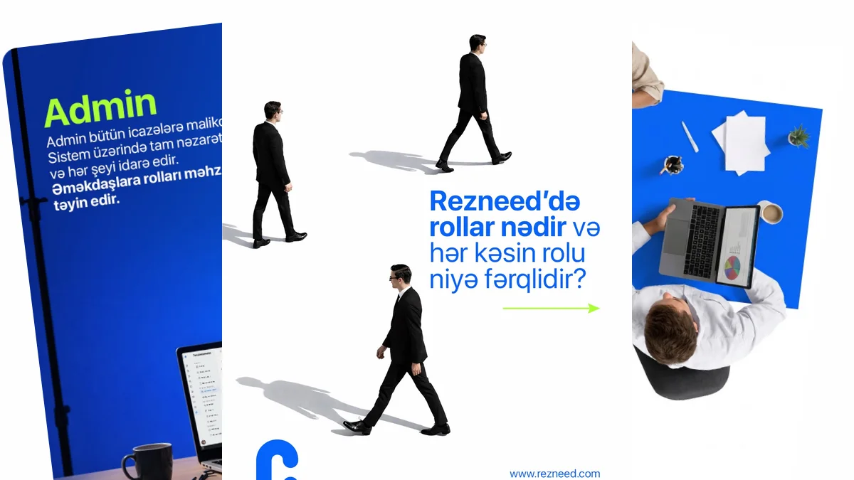 Rezneed-də rollar: admin, menecer, resepşn və işçi